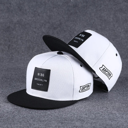 New Fashion Men's Letter Embroidery Tide All-match Flat Brim Baseball Cap Summer Hip-hop Hat Outdoor Shade Adjustable Peaked Cap