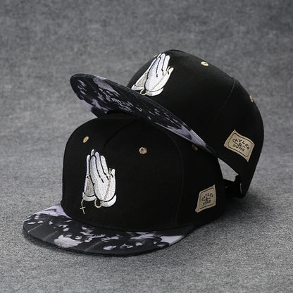 New Fashion Men's Letter Embroidery Tide All-match Flat Brim Baseball Cap Summer Hip-hop Hat Outdoor Shade Adjustable Peaked Cap