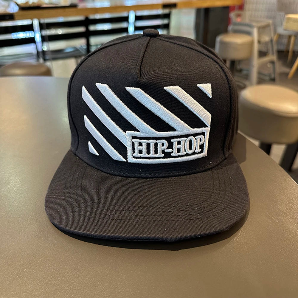 New Fashion Men's Letter Embroidery Tide All-match Flat Brim Baseball Cap Summer Hip-hop Hat Outdoor Shade Adjustable Peaked Cap