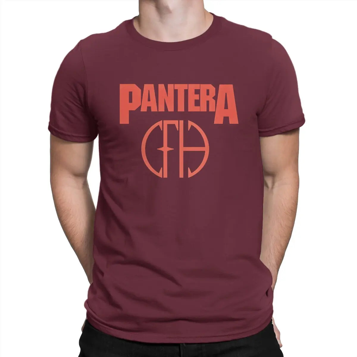 Pantera Newest TShirt for Men The Most Popular Band From Texas Round Neck Pure Cotton T Shirt Personalize Clothes Streetwear