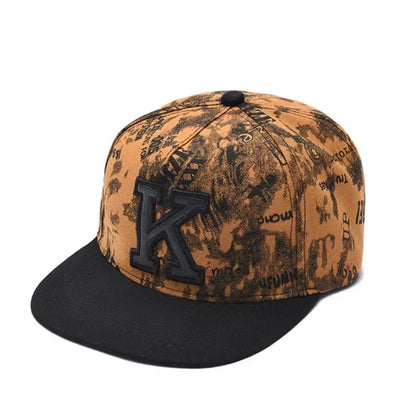 New Men's Letter Embroidery Tide All-match Flat Brim Baseball Cap Ladies Summer Hip-hop Hat Outdoor Shade Adjustable Peaked Caps