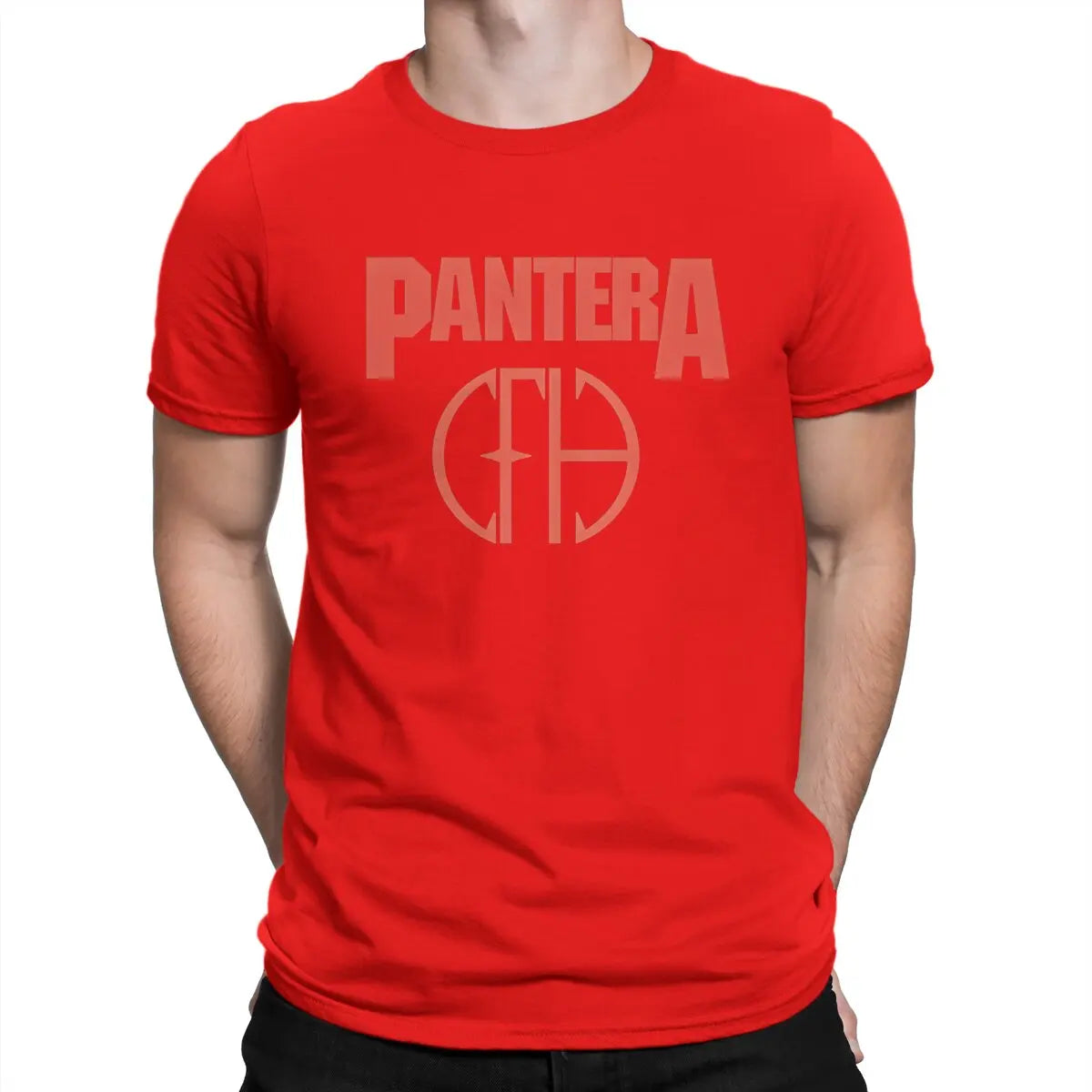 Pantera Newest TShirt for Men The Most Popular Band From Texas Round Neck Pure Cotton T Shirt Personalize Clothes Streetwear