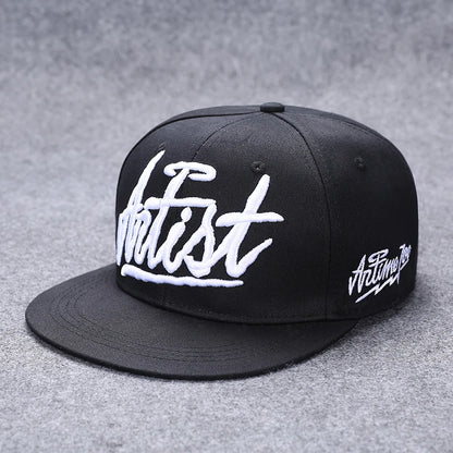 New Men's Letter Embroidery Tide All-match Flat Brim Baseball Cap Ladies Summer Hip-hop Hat Outdoor Shade Adjustable Peaked Caps