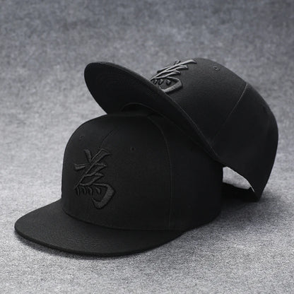 New Fashion Men's Letter Embroidery Tide All-match Flat Brim Baseball Cap Summer Hip-hop Hat Outdoor Shade Adjustable Peaked Cap