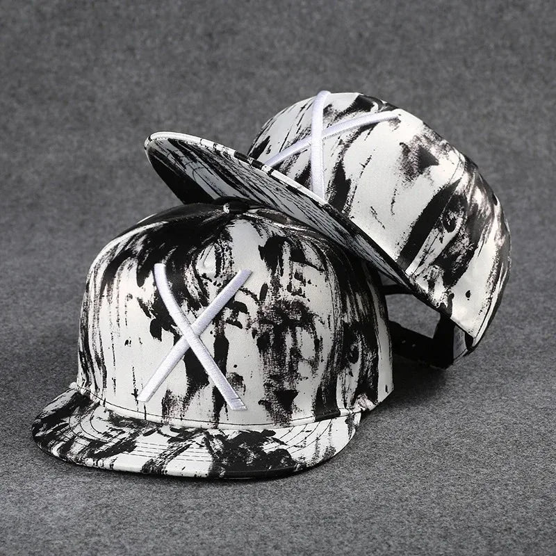 New Fashion Men's Letter Embroidery Tide All-match Flat Brim Baseball Cap Summer Hip-hop Hat Outdoor Shade Adjustable Peaked Cap