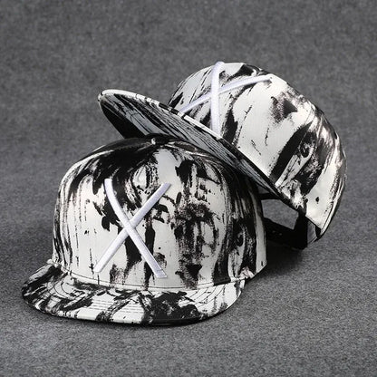 New Fashion Men's Letter Embroidery Tide All-match Flat Brim Baseball Cap Summer Hip-hop Hat Outdoor Shade Adjustable Peaked Cap