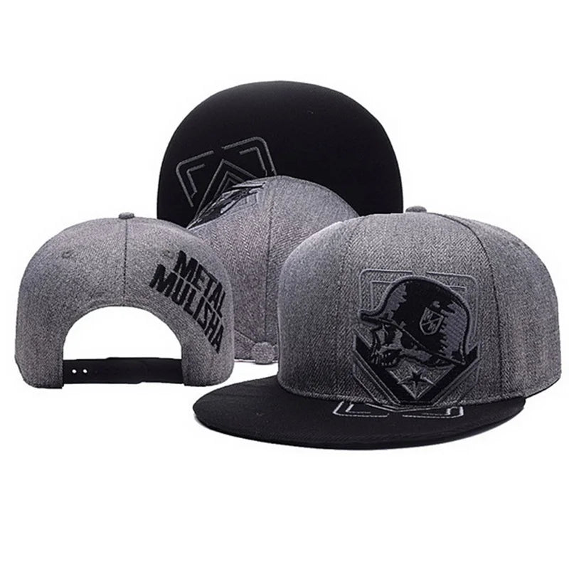 Metal Mulisha Men Women Baseball Cap Skull Embroidery Outdoor Sport Snapback Hip Hop Sun Visor Fashion Unisex Flat brim Hat H001