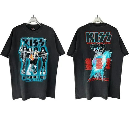 Kiss Band T Shirt Men Women Fashion T-shirt Cotton Tshirt Kisss Tops Tees Men's Clothing Music Rock Camisetas Hombre Tops