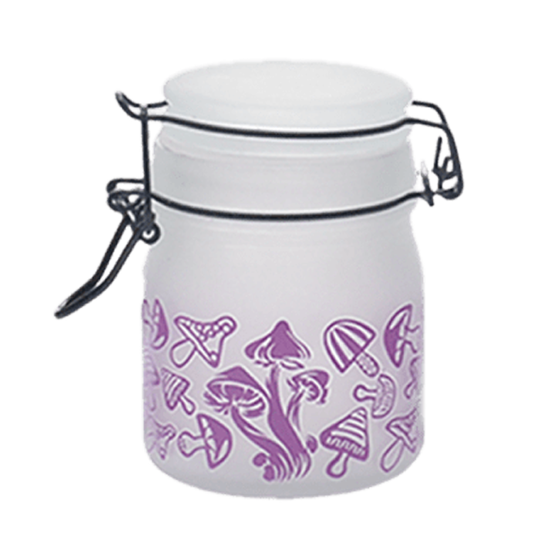 Purple Mushroom Glass Storage Jar-Multiple Sizes Available [SMKZ-142]