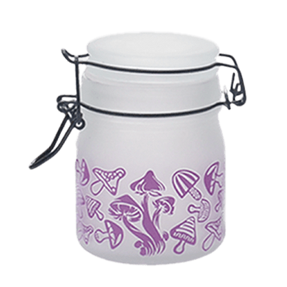 Purple Mushroom Glass Storage Jar-Multiple Sizes Available [SMKZ-142]