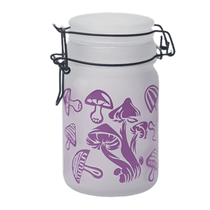 Purple Mushroom Glass Storage Jar-Multiple Sizes Available [SMKZ-142]