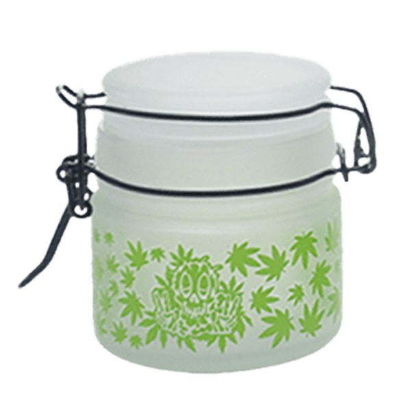 Green Leaf Glass Storage Jar-Multiple Sizes Available [SMKZ-144] - Hi Time