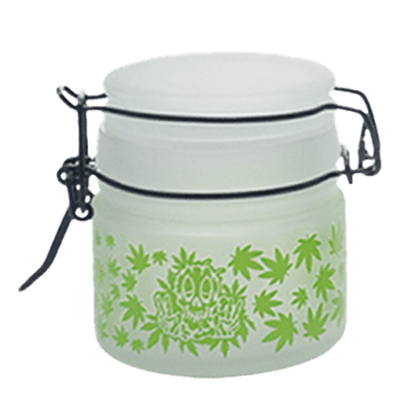 Green Leaf Glass Storage Jar-Multiple Sizes Available [SMKZ-144] - Hi Time