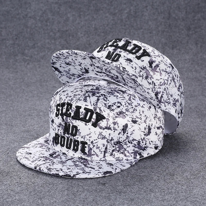 New Fashion Men's Letter Embroidery Tide All-match Flat Brim Baseball Cap Summer Hip-hop Hat Outdoor Shade Adjustable Peaked Cap
