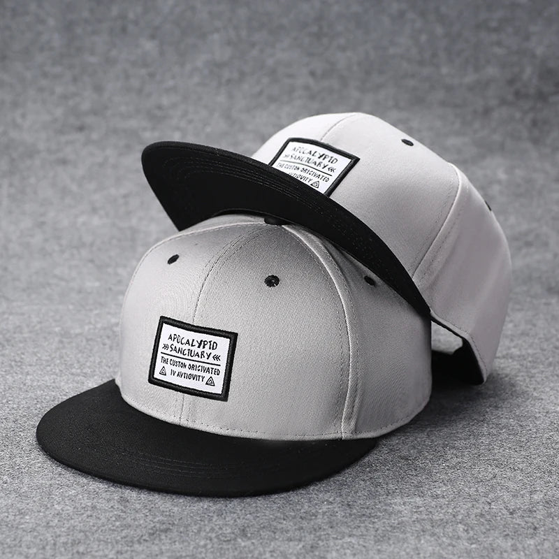 New Fashion Men's Letter Embroidery Tide All-match Flat Brim Baseball Cap Summer Hip-hop Hat Outdoor Shade Adjustable Peaked Cap
