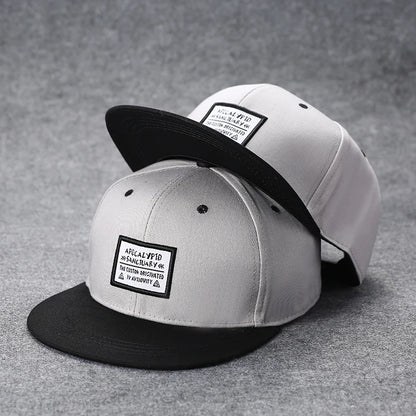 New Fashion Men's Letter Embroidery Tide All-match Flat Brim Baseball Cap Summer Hip-hop Hat Outdoor Shade Adjustable Peaked Cap
