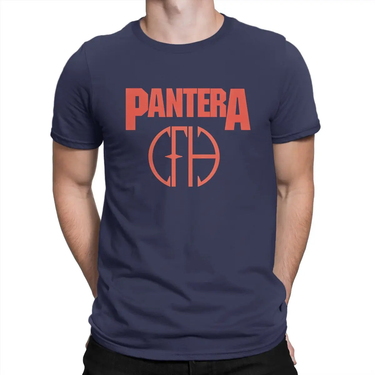 Pantera Newest TShirt for Men The Most Popular Band From Texas Round Neck Pure Cotton T Shirt Personalize Clothes Streetwear