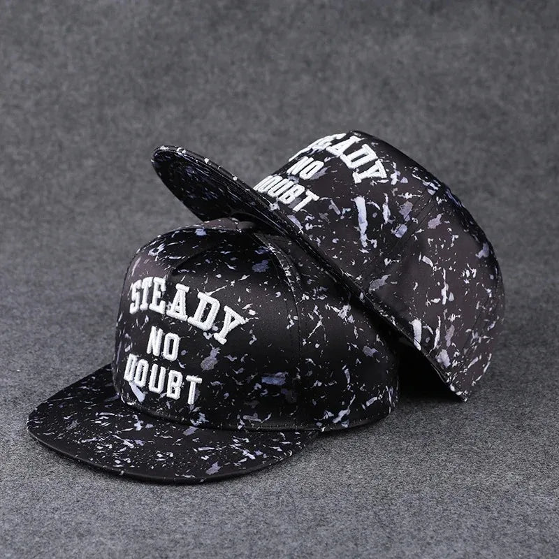 New Fashion Men's Letter Embroidery Tide All-match Flat Brim Baseball Cap Summer Hip-hop Hat Outdoor Shade Adjustable Peaked Cap