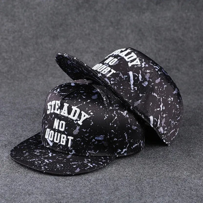 New Fashion Men's Letter Embroidery Tide All-match Flat Brim Baseball Cap Summer Hip-hop Hat Outdoor Shade Adjustable Peaked Cap