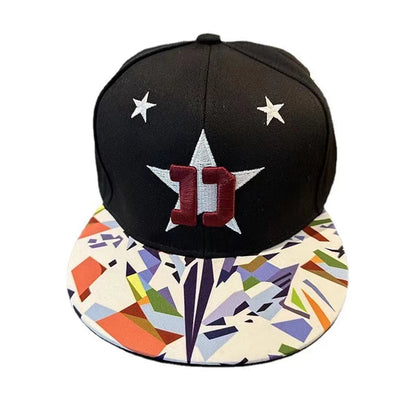 New Fashion Men's Letter Embroidery Tide All-match Flat Brim Baseball Cap Summer Hip-hop Hat Outdoor Shade Adjustable Peaked Cap