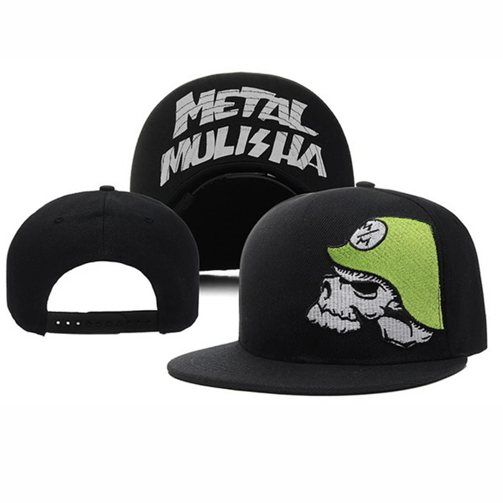 Metal Mulisha Men Women Baseball Cap Skull Embroidery Outdoor Sport Snapback Hip Hop Sun Visor Fashion Unisex Flat brim Hat H001