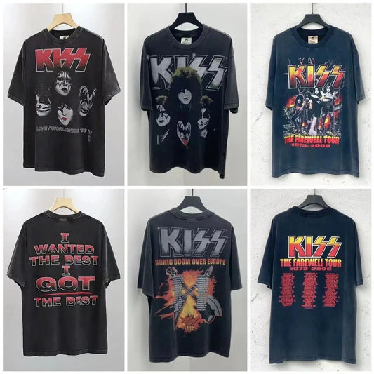 Kiss Band T Shirt Men Women Fashion T-shirt Cotton Tshirt Kisss Tops Tees Men's Clothing Music Rock Camisetas Hombre Tops