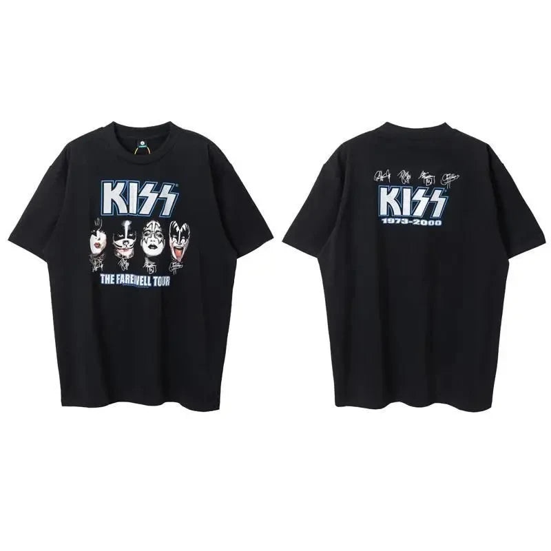 Kiss Band T Shirt Men Women Fashion T-shirt Cotton Tshirt Kisss Tops Tees Men's Clothing Music Rock Camisetas Hombre Tops