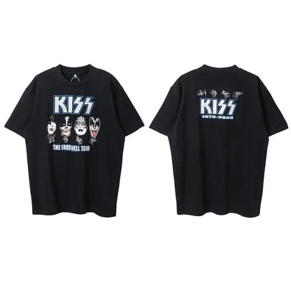 Kiss Band T Shirt Men Women Fashion T-shirt Cotton Tshirt Kisss Tops Tees Men's Clothing Music Rock Camisetas Hombre Tops