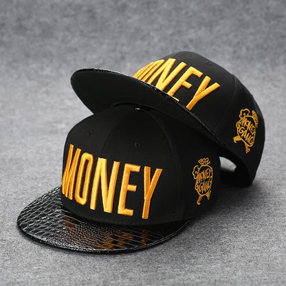 New Fashion Men's Letter Embroidery Tide All-match Flat Brim Baseball Cap Summer Hip-hop Hat Outdoor Shade Adjustable Peaked Cap