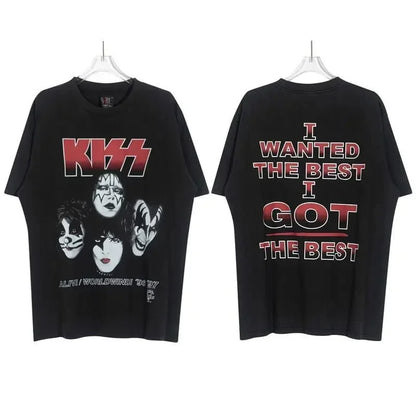 Kiss Band T Shirt Men Women Fashion T-shirt Cotton Tshirt Kisss Tops Tees Men's Clothing Music Rock Camisetas Hombre Tops