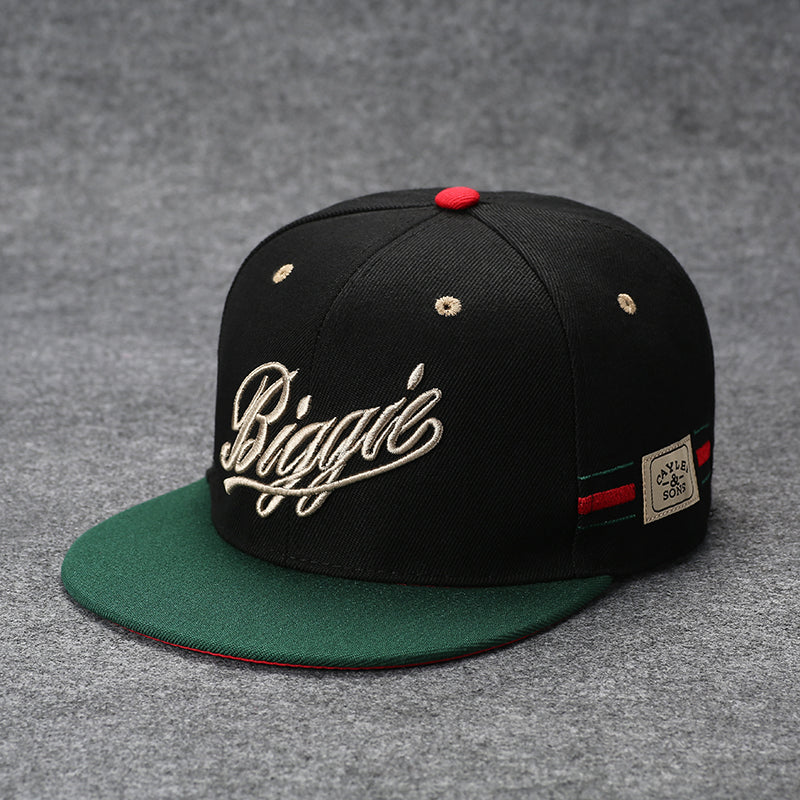 New Men's Letter Embroidery Tide All-match Flat Brim Baseball Cap Ladies Summer Hip-hop Hat Outdoor Shade Adjustable Peaked Caps