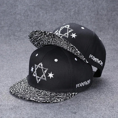 New Fashion Men's Letter Embroidery Tide All-match Flat Brim Baseball Cap Summer Hip-hop Hat Outdoor Shade Adjustable Peaked Cap