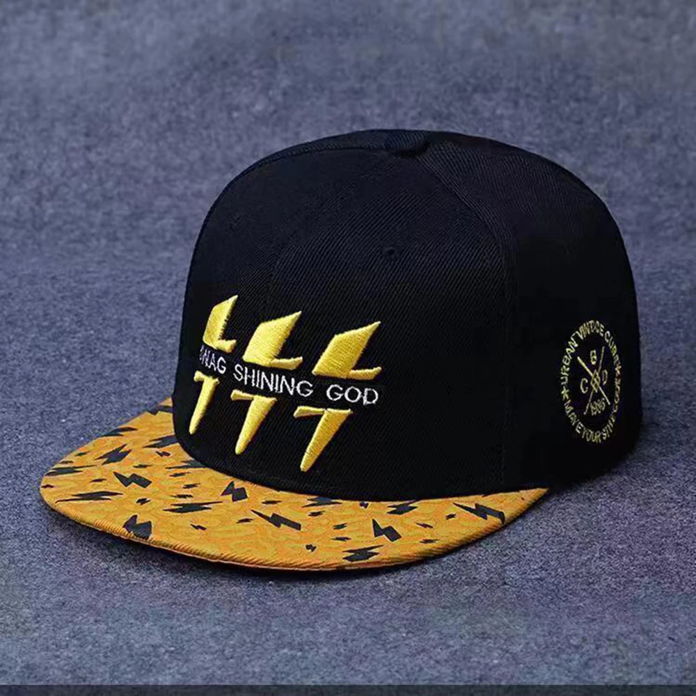 New Fashion Men's Letter Embroidery Tide All-match Flat Brim Baseball Cap Summer Hip-hop Hat Outdoor Shade Adjustable Peaked Cap