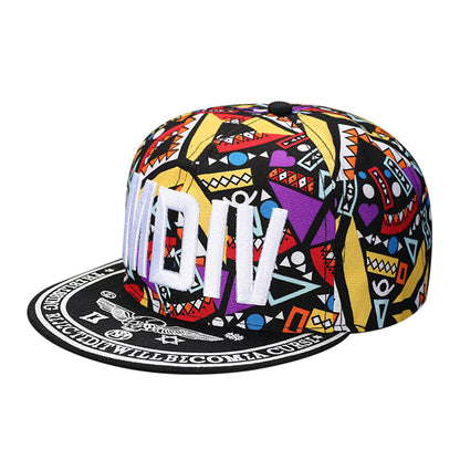 New Men's Letter Embroidery Tide All-match Flat Brim Baseball Cap Ladies Summer Hip-hop Hat Outdoor Shade Adjustable Peaked Caps