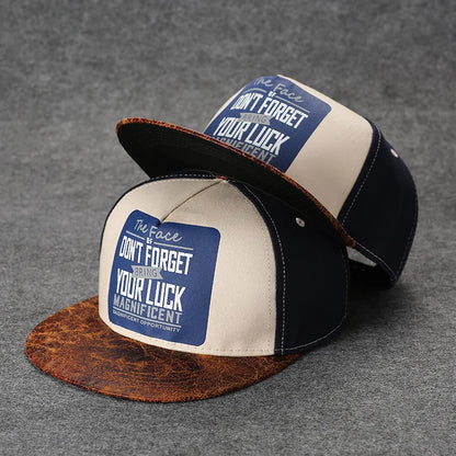 New Men's Letter Embroidery Tide All-match Flat Brim Baseball Cap Ladies Summer Hip-hop Hat Outdoor Shade Adjustable Peaked Caps