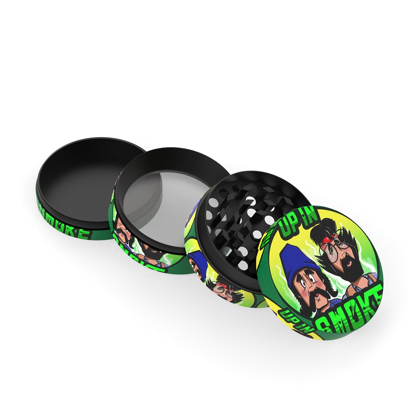 Zinc Alloy 4-Layer 50Mm Diameter Cartoon Pattern Metal Grinder