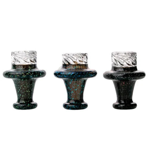 Spinner Bubble Cap – Dichroic Flake | Premium Carb Cap for Spinning Pearls
