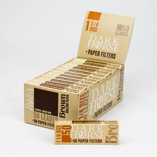 Rolling Paper DARK HORSE 1 1/4 BROWN Paper + Filters