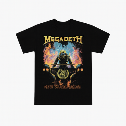 Megadeth | “New World Order” Short Sleeve Unisex Black T-Shirt – Officially Licensed Rock Band Tee