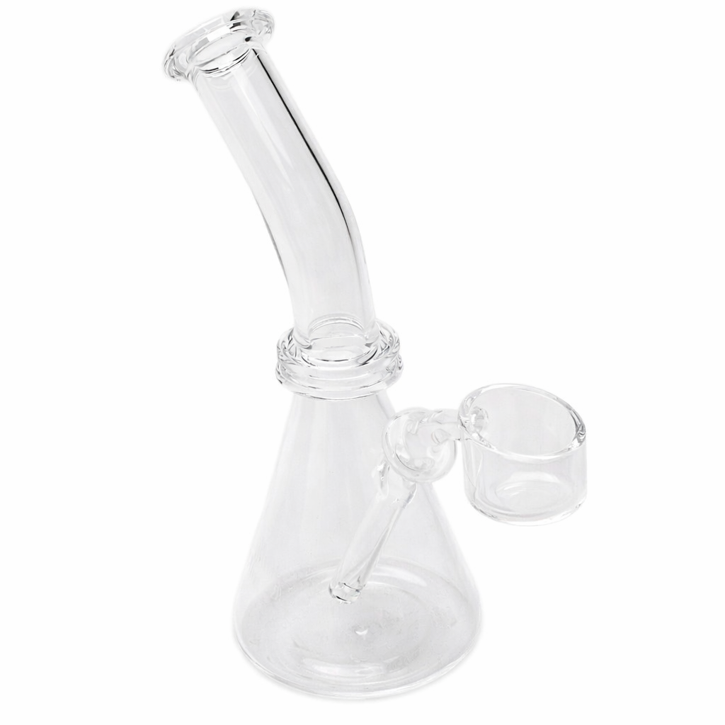 Cannaccessories | 5" All-Quartz Bangin Beaker Glass Concentrate Rig - Hi Time