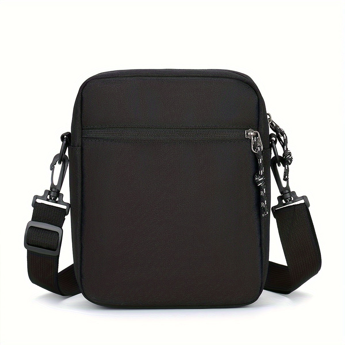 Casual Oxford Shoulder Bag for Men, Halloween Theme Crossbody Sling with Alien Cannabis Design, Business Messenger Bag with Adjustable Strap, Durable - Black