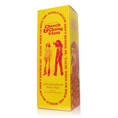 Cheech & Chong® Glass | 15" 7mm Thick Tie Dye Glow-in-the-Dark Water Pipe [CC169]