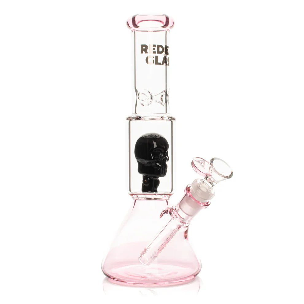 Red Eye Glass® | 11" Dual Chamber Skull Perc Bong (REG183Pi) - Hi Time